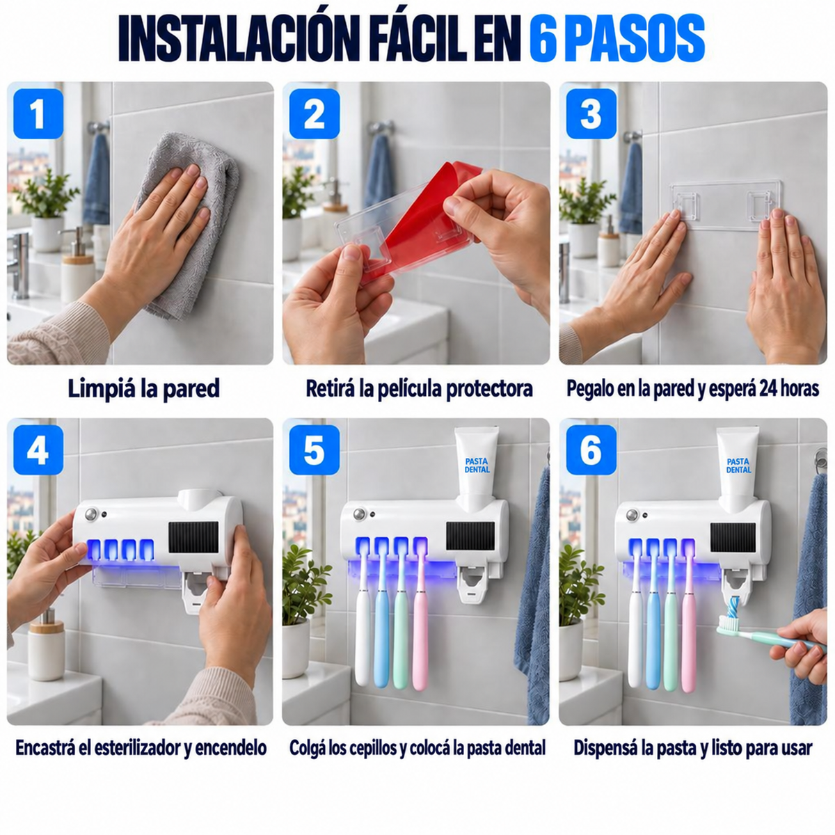 El esterilizador UV que mantiene limpios los cepillos de toda la familia
