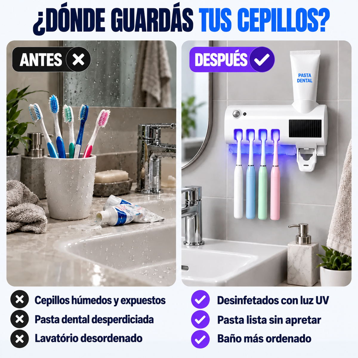 El esterilizador UV que mantiene limpios los cepillos de toda la familia
